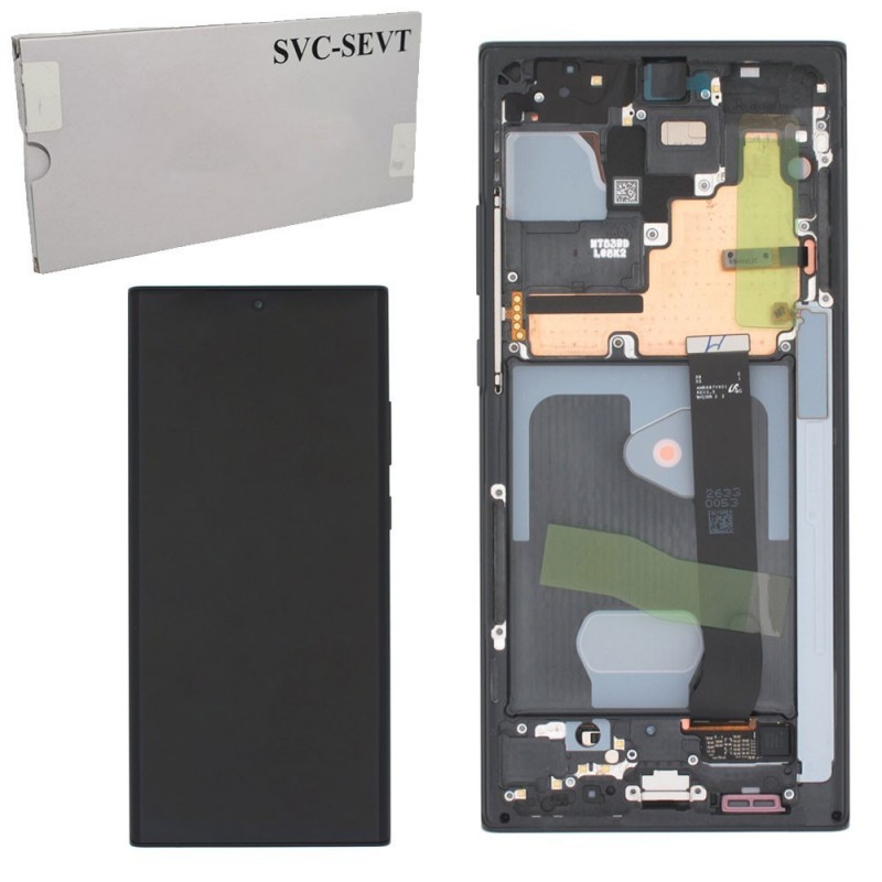 Samsung Service Pack Original LCD Display + Frame For Galaxy Note 20 Ultra 4G 5G N986 N985 NO CAM | Black