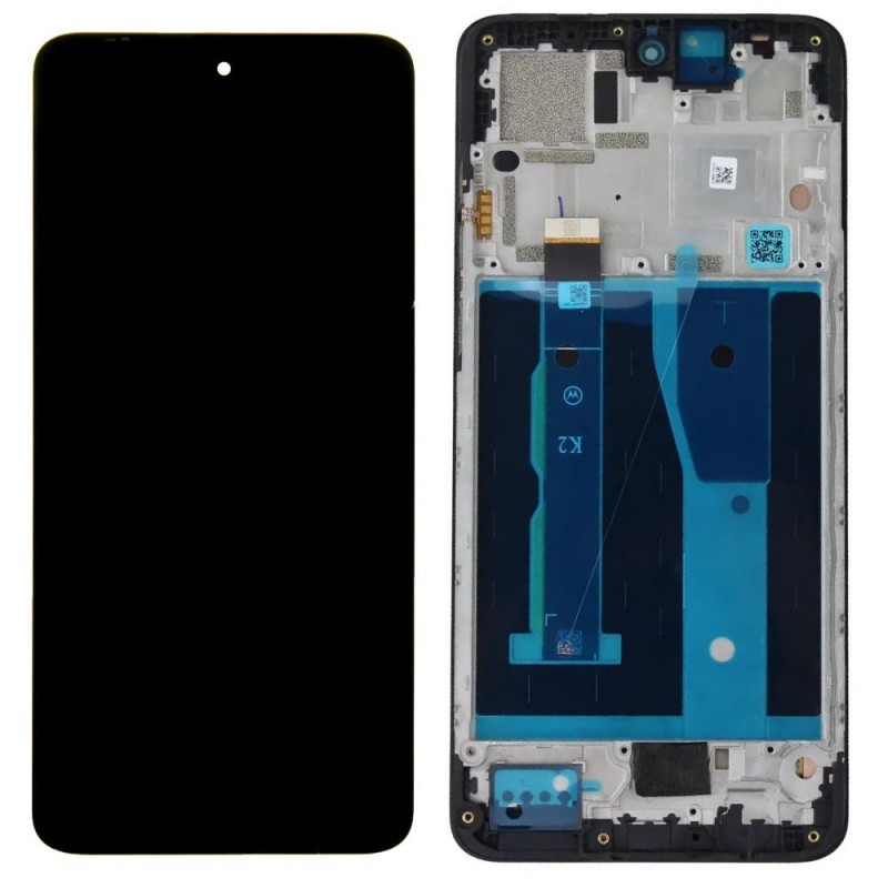 Motorola Service Pack Original LCD Display + Frame Moto G84 5G XT2347 | Black
