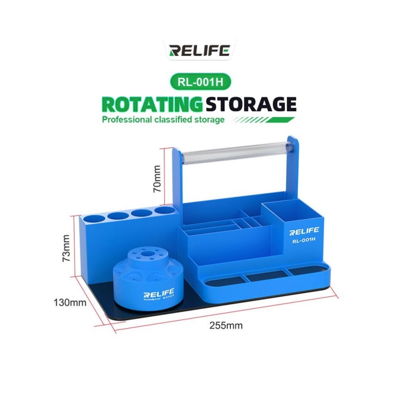 RELIFE RL-001H Magazzino multifunzionale Organizzatore girevole per riparazioni | Blu