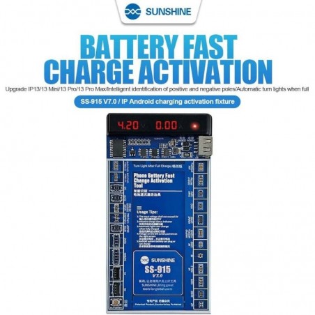 SUNSHINE SS-915 Battery Activator Tester for Android and iPhone | V9.0