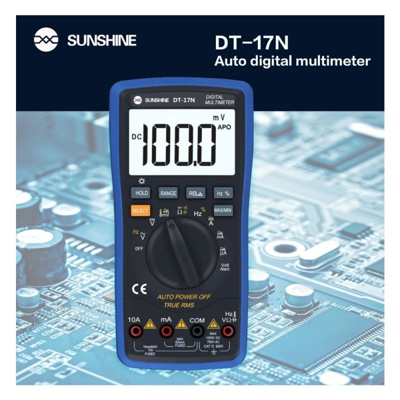 SUNSHINE DT-17N Multimetro Digitale Misuratore di Tensione SUNSHINE DT-17N Multimetro Digitale Misuratore di Tensione