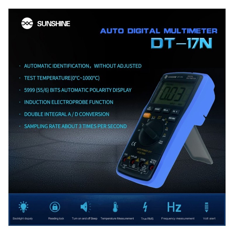 SUNSHINE DT-17N Multimetro Digitale Misuratore di Tensione SUNSHINE DT-17N Multimetro Digitale Misuratore di Tensione