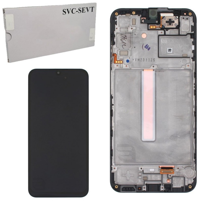 Samsung Service Pack Original LCD Display + Frame Galaxy A25 5G A256 | Black