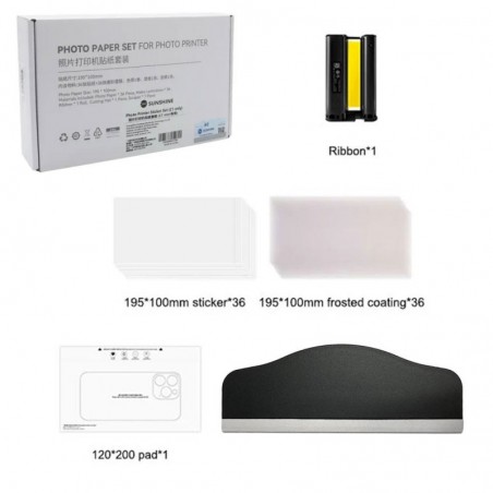 Compra SUNSHINE Materiale per stampante fotografica C1 mini | FOGLI + RIBBON online