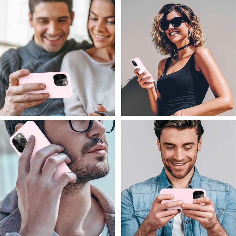 NCC Custodia Protettiva in Silicone Cover Soft Touch Per Apple iPhone 12 Pro Max | Rosa Sabbia