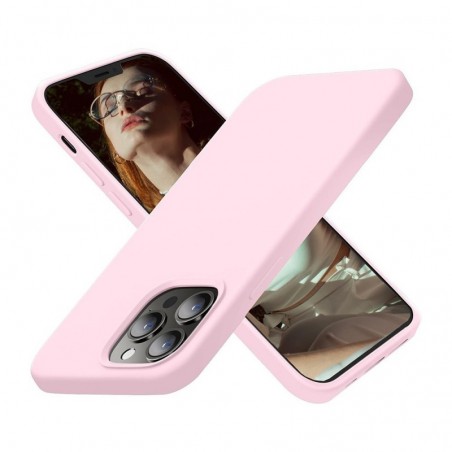 NCC Custodia Protettiva in Silicone Cover Soft Touch Per Apple iPhone 12/12 Pro | Rosa Sabbia