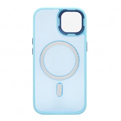 Photo of NCC A0004 Golden Shield Frosted Three-in-One Magnetic Suction Protective Case For Apple iPhone 13 Sierra Blue - NCC
