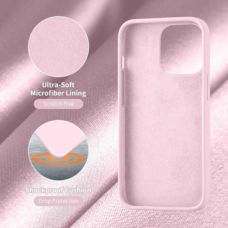 NCC Custodia Protettiva in Silicone Cover Soft Touch Per Apple iPhone 14 Pro Max | Rosa Sabbia