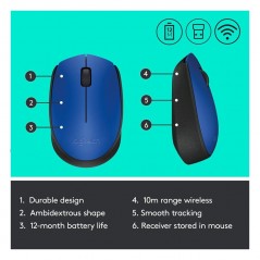 Logitech MOUSE LOGITECH M171 BLU/NERO for sale