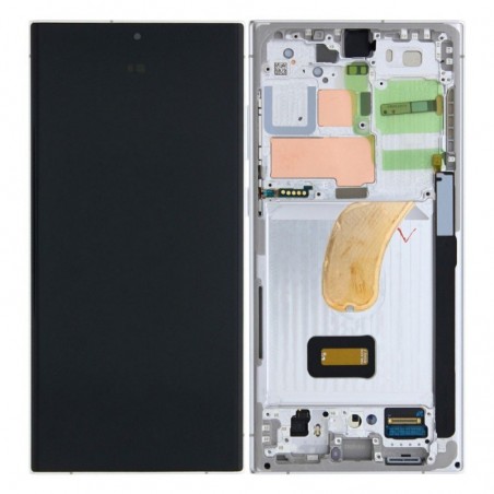 Samsung Service Pack Original LCD Display + Frame For Galaxy S23 Ultra 5G S918 | Light Blue / Green