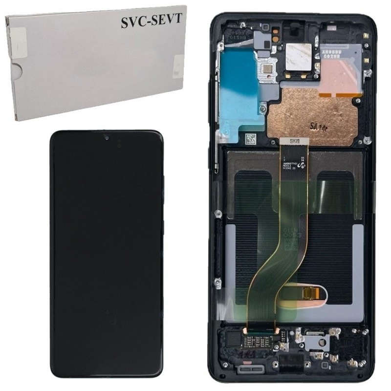 Samsung SERVICE PACK Display LCD ORIGINALE + Frame Per Galaxy S20+ PLUS G985/G986 No Cam | Nero