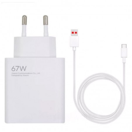 Scopri Xiaomi MDY 12-EH Caricabatterie Originale + Cavo 1 Metro Quick Charge 67W | BULK in dettaglio