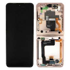 Samsung Service Pack Original LCD Display + Frame For Galaxy Z Flip 4 5g 2022 SM-F721 | GOLD INNER
