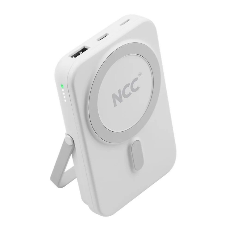NCC Power Bank 10000mAh MAGSAFE Magnetic Charger with Stand Ultra Fast Charging 15W | White BP16