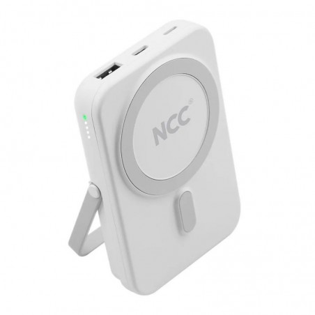 NCC Power Bank 10000mAh Caricabatterie Magnetico MAGSAFE con Stand Ultra Fast Charging 15W | Bianco BP16