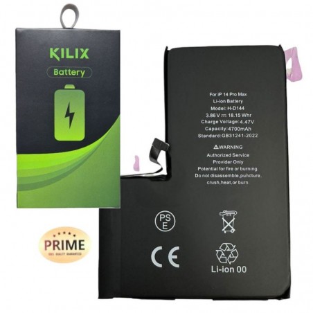 Discover KILIX PRIME Batteria Compatibile per Apple iPhone 14 Pro Max MAGGIORATA - 4700mAh details