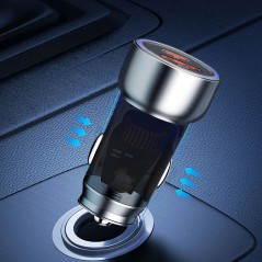 Acquista NCC CaricaBatterie da Auto 48W Doppia porta USB-A + USB-C Fast Charger | Nero R10 su Smartness