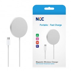 Product image NCC CaricaBatterie Wireless W10 Caricatore Magnetico Portatile Fast Charge | Bianco
