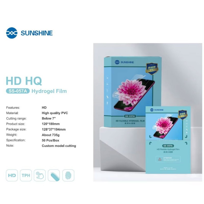 SUNSHINE SS-057A Pellicola Protettiva Idrogel Flessibile HYDRAULIC | 50pcs