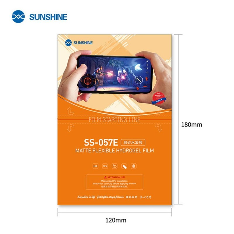 SUNSHINE SS-057E Pellicola Protettiva Idrogel Frosted Opaca Matta | 50 pcs