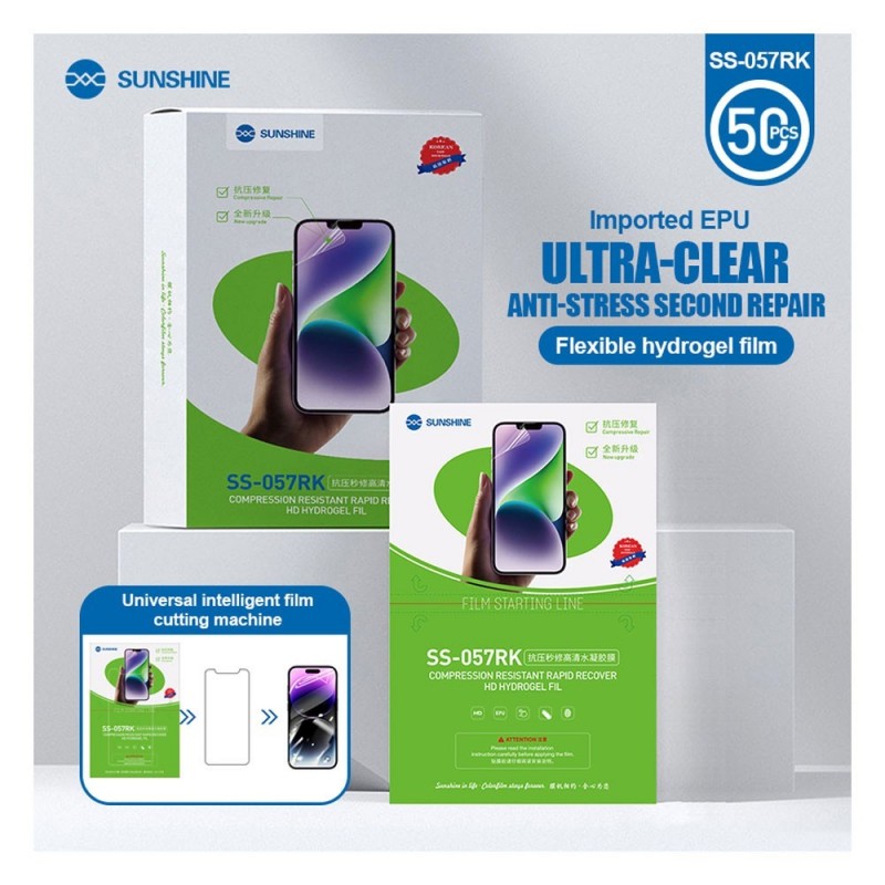 SUNSHINE SS-057RK Ultra Clear Hydrogel Screen Protector | 50 pcs