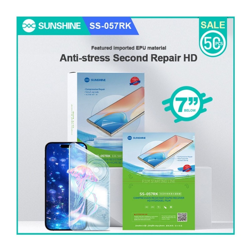 SUNSHINE SS-057RK Pellicola Protettiva Idrogel Ultra Chiara | 50 pcs