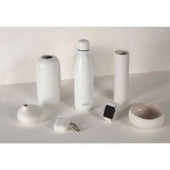 Discover Puro Bottiglia Termica Icon 500ml Acciaio Doppio Strato Trattamento in Polvere | Bianco details