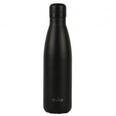 Foto di Puro Bottiglia Termica Icon 500ml Acciaio Doppio Strato Trattamento in Polvere | Nero - Puro