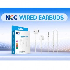 NCC EarPods E12 Earphones with Remote and Microphone (3.5" Jack Connector)