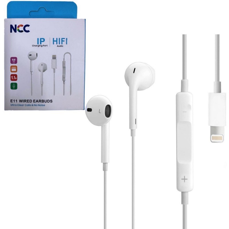 NCC EarPods E11-L Earphones with Remote and Microphone (Lightning Connector)