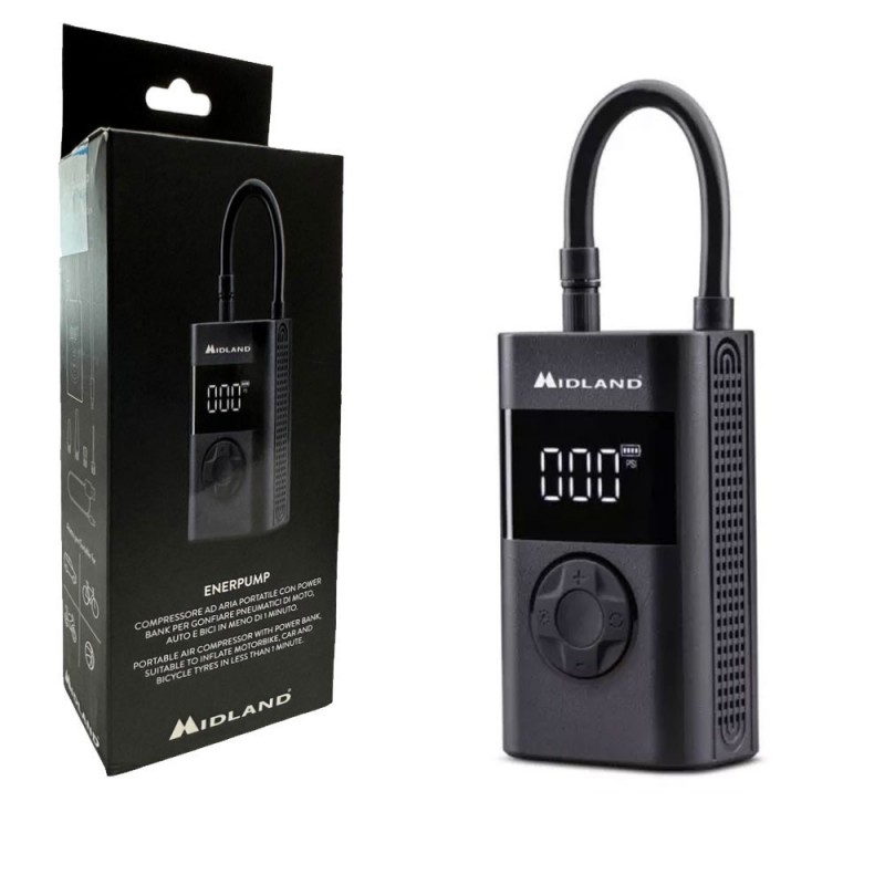 MIDLAND ENERPUMP 3 in 1 Power Bank 4000mAh + Flashlight + Air Compressor