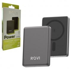 Buy ROVI Power Bank LX12 Plus 10000 mAh Caricabatterie MagSafe Portatile Wireless | Grey online