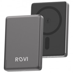 ROVI Power Bank LX12 Plus 10000 mAh Wireless Portable MagSafe Charger | Grey