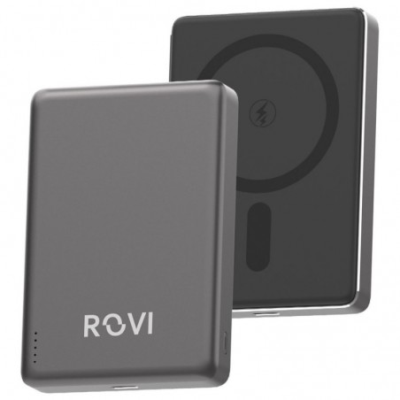 ROVI Power Bank LX12 Plus 10000 mAh Wireless Portable MagSafe Charger | Grey