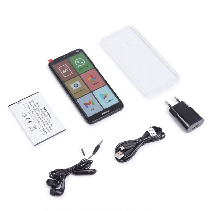 BRONDI Amico Smartphone XL 4G LTE 6.0" Display Remote Control Dual SIM | Black