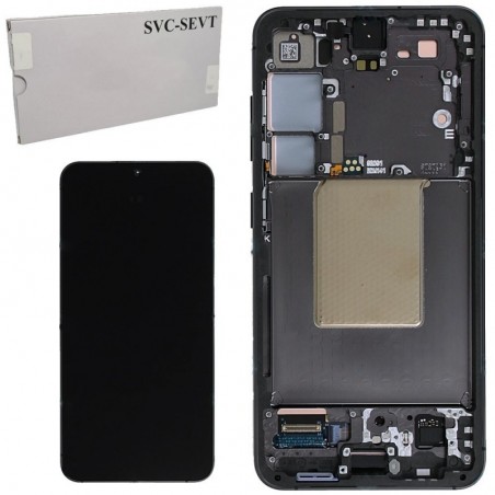 Discover Samsung SERVICE PACK Display LCD ORIGINALE + Frame Per Galaxy S24 5G 2024 S921 | Nero details