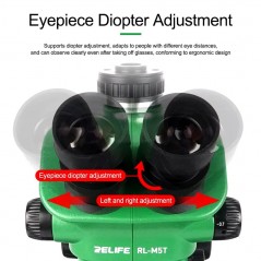 Product image RELIFE M5T-STL2 Trinocular Stereo Microscope with Multi-Direction Stand/With 0.5CTV Interface/Green