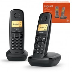 Compra Gigaset Telefono Cordless Doppio A170 DUO ECO Mode Plus Zero Radiazioni | Nero online