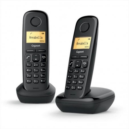 Gigaset A170 DUO ECO Mode Plus Zero Radiation Dual Cordless Phone | Black