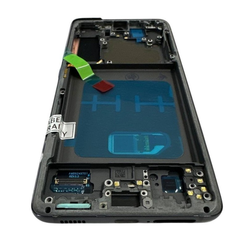 Display LCD SOFT OLED (FULL SIZE) + Frame Per Samsung Galaxy S21 G990 5G G991 | Nero 