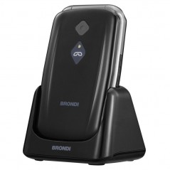 Buy Brondi AMICO SICURO PLUS + CellulareDual Sim Fotocamera da 1.3Mp con LED FLASH | Black Metal online
