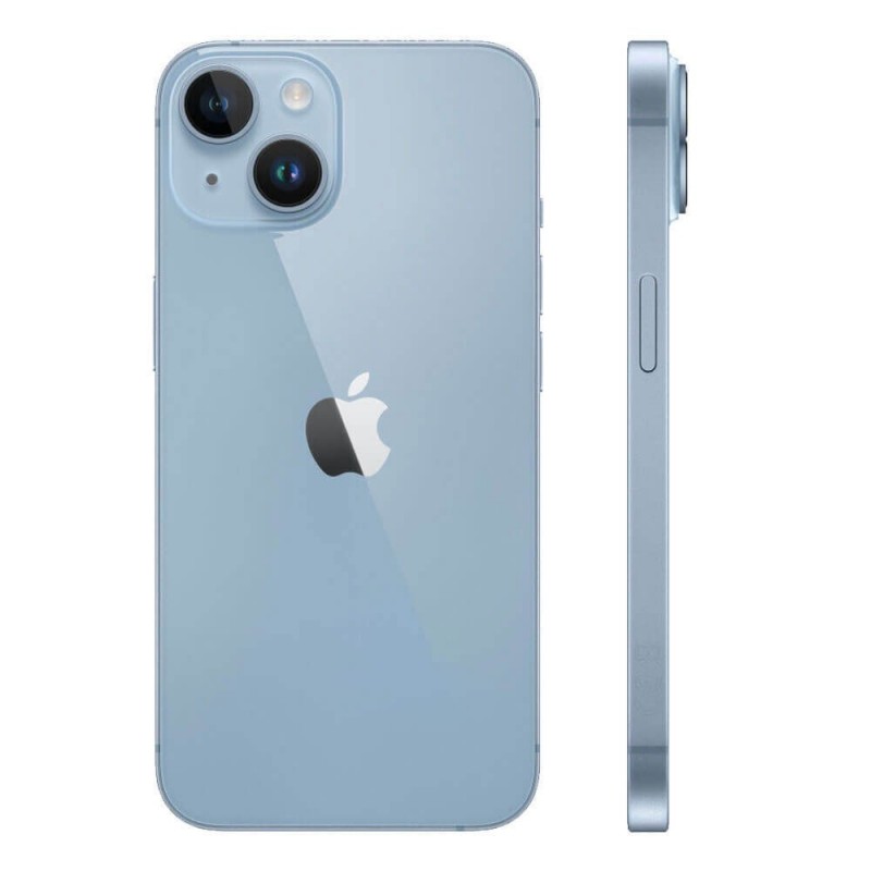 IPHONE 14 128 GB BLUE eSIM - PRE OWNED GRADE A/A+ (SCATOLA + CAVO LIGHTNING USB-C) - 12 MESI DI GARANZIA