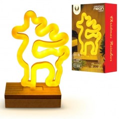 Acquista ROVI Forever Light Lampada Neon Luce Led Decorativo USB PLUG Switch On-Off | Renna Giallo su Smartness