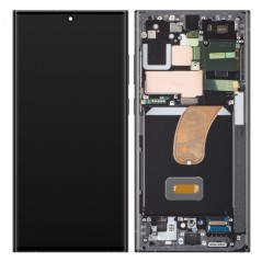 Samsung SERVICE PACK Display LCD ORIGINALE + Frame Per Galaxy S23 Ultra 5G S918 | Graphite Gray / Red