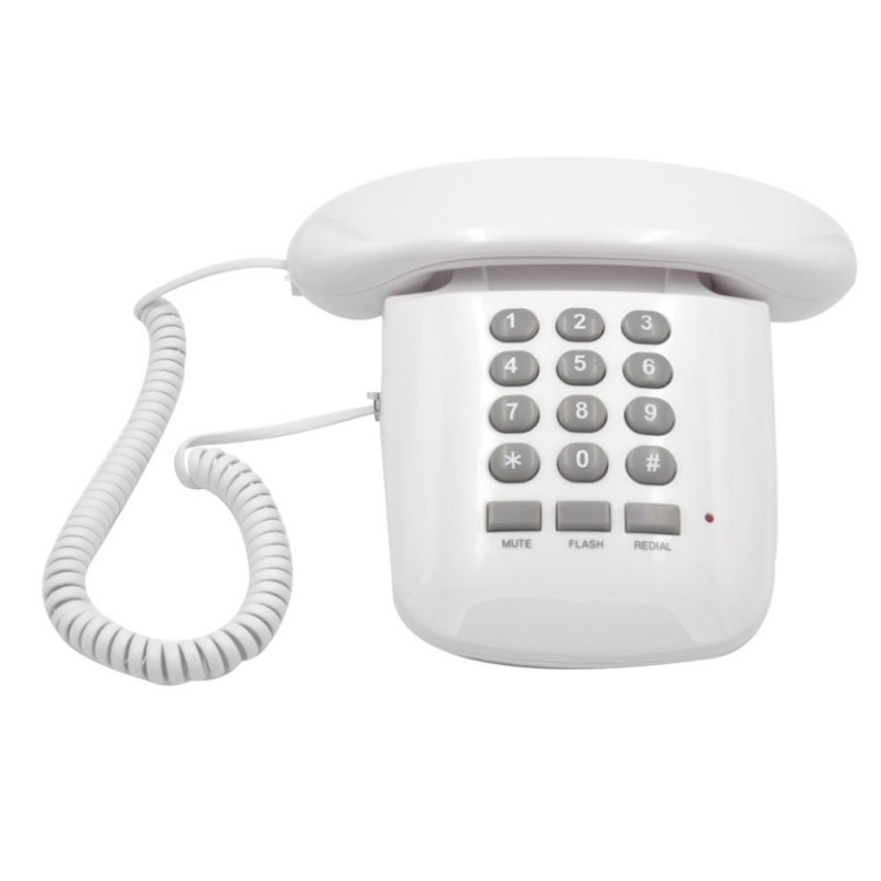 Brondi SOLE Retro Design Landline Phone with Convenient Carrying Handle | White