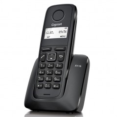 Gigaset A116 DECT Cordless Phone - 50 Phonebook Entries | Black