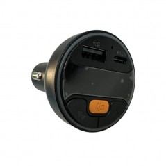 NCC CaricaBatterie Da Auto 3A Doppia Porta USB-A + USB-C Bluetooth 5.3 | Nero R21