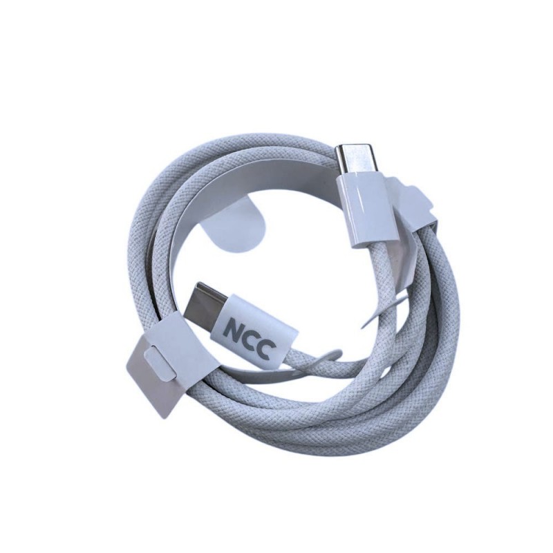 NCC Cavo di Ricarica da USB-C a USB-C 60W Colorful D118CC | 1 Metro Bianco