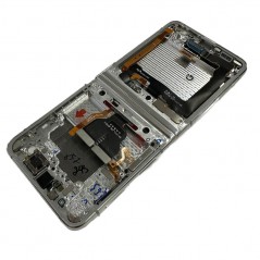 Foto di Samsung SERVICE PACK Display LCD ORIGINALE + Frame Per Galaxy Z Flip 3 5g 2021 F711 NO CAM | SILVER INNER - Samsung