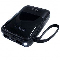 NCC Power Bank 10000mAh 4-in-1 Multifunctional Charger + USB-C Cable - LIGHTNING - MICRO USB | Black BP13